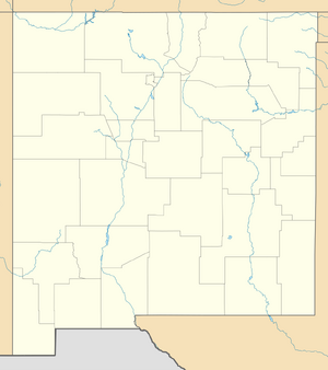 Map of New Mexico showing the locations of 8 air fields